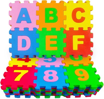 JIATTRACOLLECTION Kids Playing Learning EVA Mat Interlocking Puzzle Mat English Alphabets(36 Pieces)