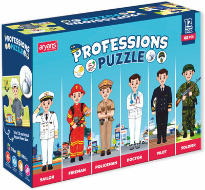YUIOP − Professional Jigsaw Puzzle for Kids - 12 Community Helper Sets - Educational(48 Pieces)