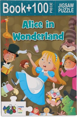 advit toys Alice in Wonderland-Jigsaw Puzzle (100 Piece + Educational Fun Fact Book Inside)(100 Pieces)