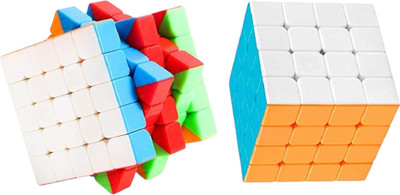 Shining Edge Cubes Combo Cube Set 4x4 and 5x5 Stickers Less and high Smooth Cube(2 Pieces)