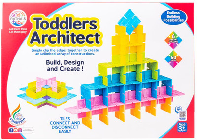 JOYHUB Set Set to Construct Different Models & Designs with 60 Colourful Tiles(60 Pieces)