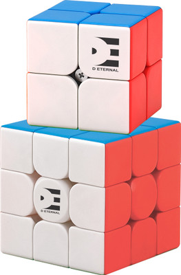 D ETERNAL Speed Cube Combo Set of 2x2 and 3x3 �Magic Puzzle Brainteaser Game Toy(2 Pieces)