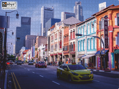 ABYZ Chinatown in Singapore Wooden Puzzle Play and Learn Educational Jigsaw Puzzle(1000 Pieces)