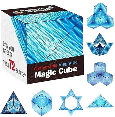 Bazaar 3D Magnetic Shape Shifting Puzzle Cube, Over70 Transformable Shapes, Fidget Cube(1 Pieces)