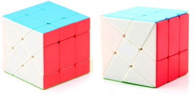 D ETERNAL Cube Combo Set Windmill and Fisher Cube Set Magic Puzzle Cubes Game Toy(2 Pieces)