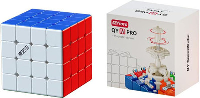 Cuberkart QiYi M PRO 4x4x4 Speed Cube Magnetic Stickerless Magic Puzzle, 2024 Edition(1 Pieces)