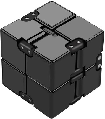 TRU TOYS Infinity Cube Fidget Toy Stress & Anxiety Relief Handheld Relaxing Cube, Black(1 Pieces)