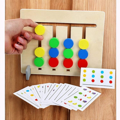 AKFLICKS Slide Puzzle Mind Game for Kids 3-4 Color Coder Sorting Toys(1 Pieces)