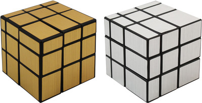Toy Cloud Combo of 2pcs 3X3 Mirror Magic Cube High Speed Stickerless Cube for Kids(2 Pieces)