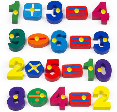 SHALAFI Learning toy Activity Books 1to10 Math Counting Jigsaw Puzzles Board Cube(11 Pieces)