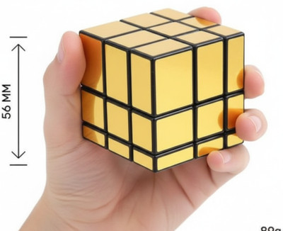 A Cube Golden Mirror Magic Cube 3x3 Speed Puzzle(1 Pieces)