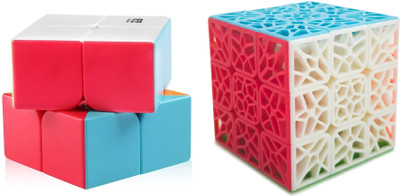 Authfort New DNA 3 x 3 x 3 Magic Cube & 2 X 2 Stickerless puzzle pack of 2(2 Pieces)