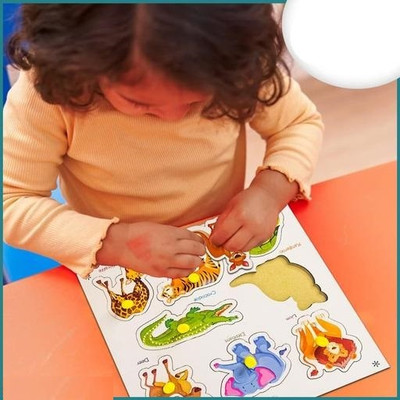 Shreevi Animal Wooden Puzzle Wooden Jigsaw Puzzles Educational Learning Toys Board Game(1 Pieces)