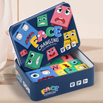 Voroly Face Changing Building Blocks Puzzle Toy for Kids Colorful Game 3+ Years(1 Pieces)