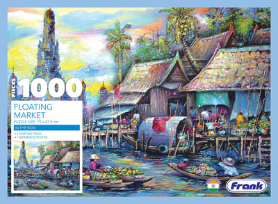 Frank Floating Market Jigsaw Puzzle for Adults and for Kids Age 14+(1000 Pieces)