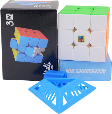 Hawkister MoYu MFJS MEILONG 3M 3x3 Cube (Magnetic) Stickerless, 3x3x3 M Speed Cube(1 Pieces)