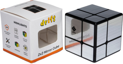 Cubelelo Drift Mirror 2x2 Speedcube Puzzle (Silver)(1 Pieces)