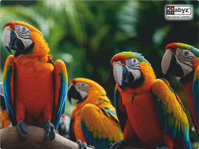 ABYZ Colorful Macaws Wooden Puzzle Play and Learn Educational Wooden Jigsaw Puzzle(1000 Pieces)