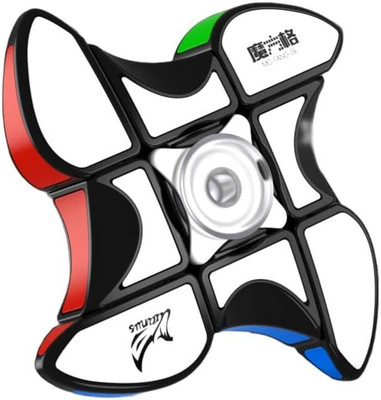 Cuberkart QiYi 1x3x3 Ultimate 2-in-1 Magic Puzzle Fidget Spinner S Windmill Speed Cube(1 Pieces)