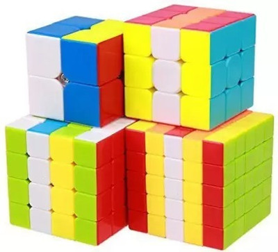 SWASHAA Combo Cube Set of 2x2 3x3 4x4 5x5 High Speed Stickerless Magic Puzzle(1 Pieces)
