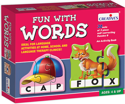 Creatives Fun with Words: 3-Letter Words Game for Reading & Spelling Skills Ages 4 +(90 Pieces)
