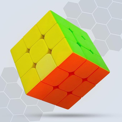 ASANTIQUE Magic Speed Cube 3x3 High Speed Stickerless Brainstorming Puzzle Game Toy(1 Pieces)