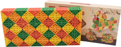 Kiditos QiYi Geometric Magic Snake Cube Twisty Puzzle Toys (72 Blocks), Age 6 Years & Up(1 Pieces)