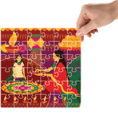 Mittimate Diwali Festival Jigsaw Puzzle for Kids Age 4-6 I Puzzle Toy I Birthday Gift(36 Pieces)