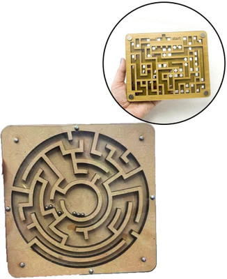 SHALAFI Ball in a Maze Puzzle Toys Unique Montessori Challenge Puzzle Mini Board Game(1 Pieces)