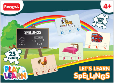 FUNSKOOL Play And Learn Puzzle Lets Learn Spellings(25 Pieces)