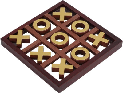 srpking Tic Tac Toe Game Wood Set for Kids Children - Travel Board Brain Teaser Game(1 Pieces)