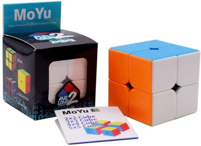 Sanchi Creation 2x2 Stickerless Magic Speed Cube for Kids & Adults Speedy Brainstorming Puzzle(1 Pieces)