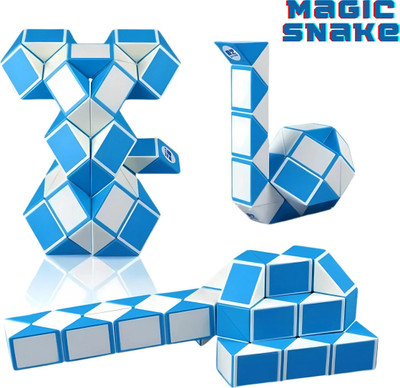 LA Toys Magic Snake Puzzle Toy(24 blocks) - Twist, Turn, and Shape for Endless Fun(1 Pieces)