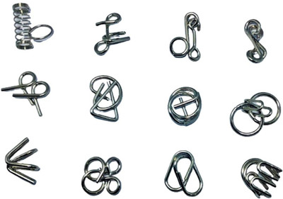 MY BABY LOVE A PERFECT CARE Metal Puzzles Brain Teaser , Metal Puzzle Toys for Gift, Disentanglement Puzzle(12 Pieces)