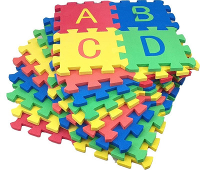 Muren 36 Pieces Mini Puzzle Foam Mat for Kids, Interlocking Learning Alphabet and Number Mat for Kids(36 Pieces)