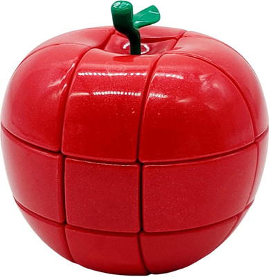 SALPITOYS Apple Fruit Shaped Cube 3x3 Realistic Magic Speed Puzzle, Red(1 Pieces)