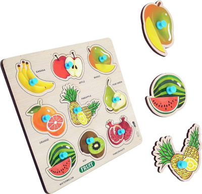 TOYVISION New Arrival Fruits Puzzle Knobs Educational Learning Toy for Kids(1 Pieces)