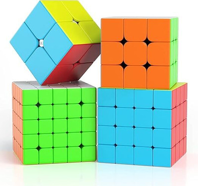 Basha mall Cube Combo Set 2X2 3X3 4X4 And Pyraminx(4 Pieces)