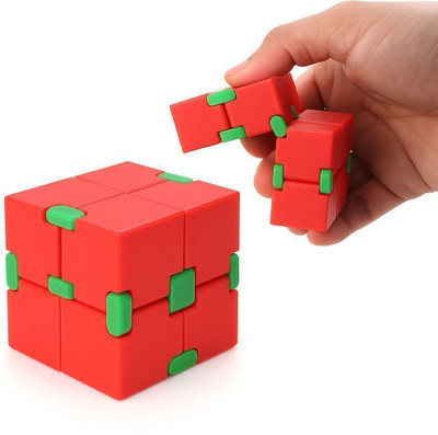 Kydzoy Infinity Endless Fun Cube Stress Relieving Fidgeting Game Toy for Kids&Adult-RED(1 Pieces)