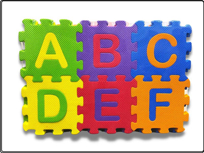 MGT CREATION Mini ABCD Alphabet Blocks Puzzle Foam Mat for Kids 1pc dgg(36 Pieces)