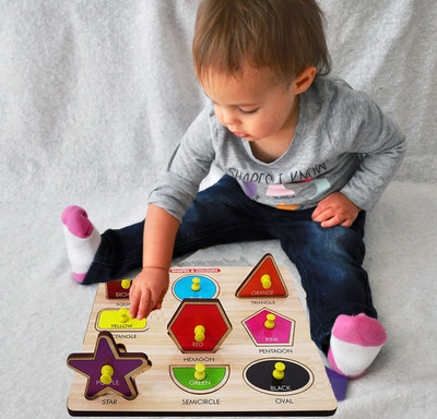 MECDOIT INTERNATIONAL Geometric Shape Matching Puzzle Board Sorting Game Blocks Shape Matching Toys(1 Pieces)