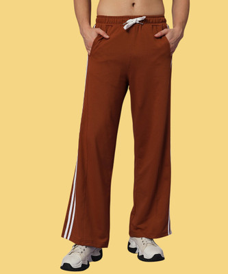 Earthstick Self Design Men Brown Track Pants