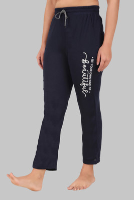 HouseOfCommon Solid Women Blue Track Pants