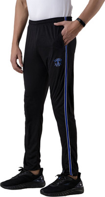 treeve Striped Men Black Track Pants