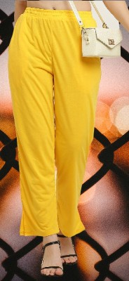 CANIDAE Regular Fit Women Yellow Trousers