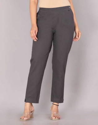 Avigat Regular Fit Women Grey Trousers
