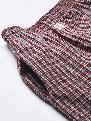 Iriza Checkered Men Red Track Pants