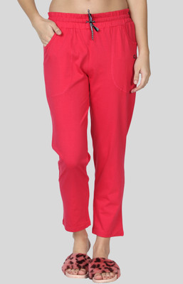 Club A9 Regular Fit, Relaxed Women Red Trousers
