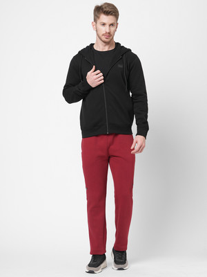 SWEET DREAMS Solid Men Red Track Pants