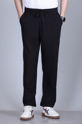 Jinxer Solid Men Black Track Pants